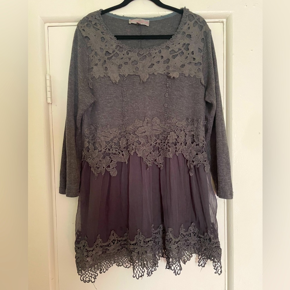 Pretty angel mini whimsical sweater dress